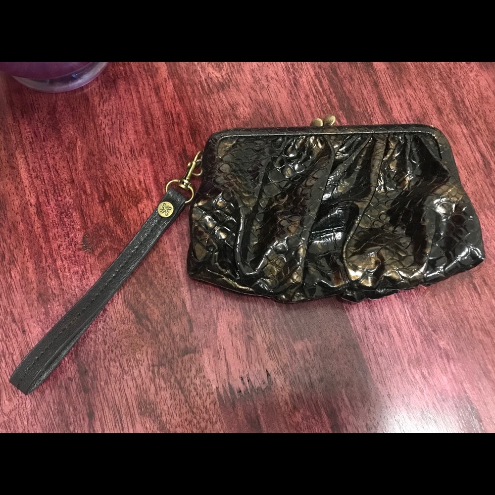 Vera Wang Croc-Print Wristlet Purse